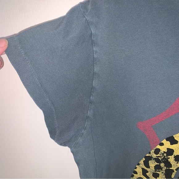 Daydreamer Rolling Stones Flocked Leopard Tongue Tour Tee M - Picture 11 of 11